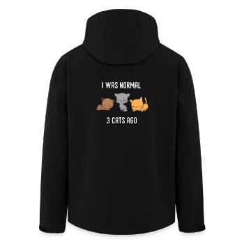Cat pet meow cat lover cat lover - Men’s Recycled Softshell Jacket by Stanley/Stella - black - Back - AI Model Male 185 light (185cm)