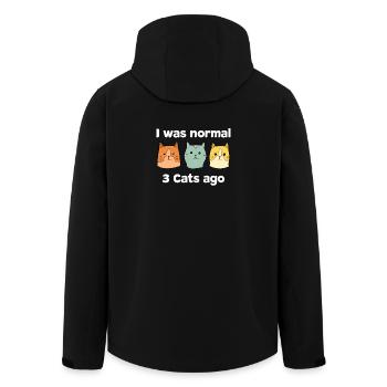 Cat pet meow cat lover cat lover - Men’s Recycled Softshell Jacket by Stanley/Stella - black - Back - AI Model Male 185 light (185cm)