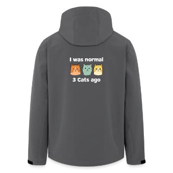 Katze Haustier Miau Katzenliebhaber Katzenfreund - Recycelte Männer Softshell-Jacke von Stanley/Stella - Anthrazit - Hinten - AI Model Male 185 light (185cm)