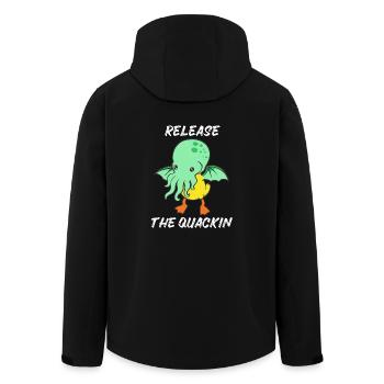 Release the Quackin Kraken Cthulhu duck duck - Men’s Recycled Softshell Jacket by Stanley/Stella - black - Back - AI Model Male 185 light (185cm)