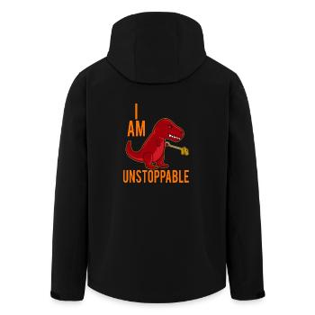 T-Rex I'm not stopping Funny - Men’s Recycled Softshell Jacket by Stanley/Stella - black - Back - AI Model Male 185 light (185cm)