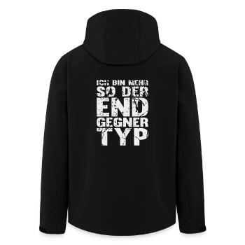 Ich bin mehr so der Endgegner Typ! - Geschenk - Recycelte Männer Softshell-Jacke von Stanley/Stella - Schwarz - Hinten - AI Model Male 185 light (185cm)