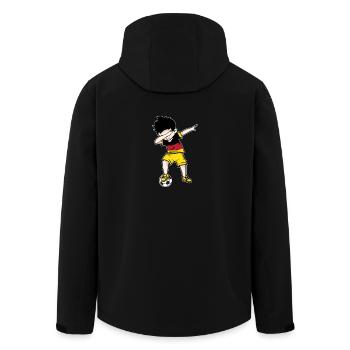 Deutschland Dabbing Fußball Spieler Dab Geschenk - Recycelte Männer Softshell-Jacke von Stanley/Stella - Schwarz - Hinten - AI Model Male 185 light (185cm)