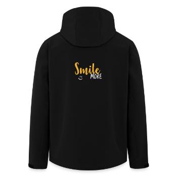 Sourire Plus Sourire Motivation Inspiration Smiley - Veste softshell homme en polyester recyclé Stanley/Stella - noir - Dos - AI Model Male 185 light (185cm)