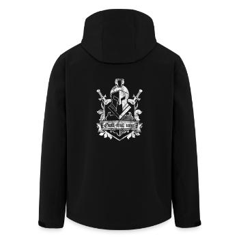 Kreuzritter Ritter Shirt Geschenk Mittelalter - Recycelte Männer Softshell-Jacke von Stanley/Stella - Schwarz - Hinten - AI Model Male 185 light (185cm)