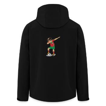 Football joueur Dab Championnat du monde du Maroc - Veste softshell homme en polyester recyclé Stanley/Stella - noir - Dos - AI Model Male 185 light (185cm)