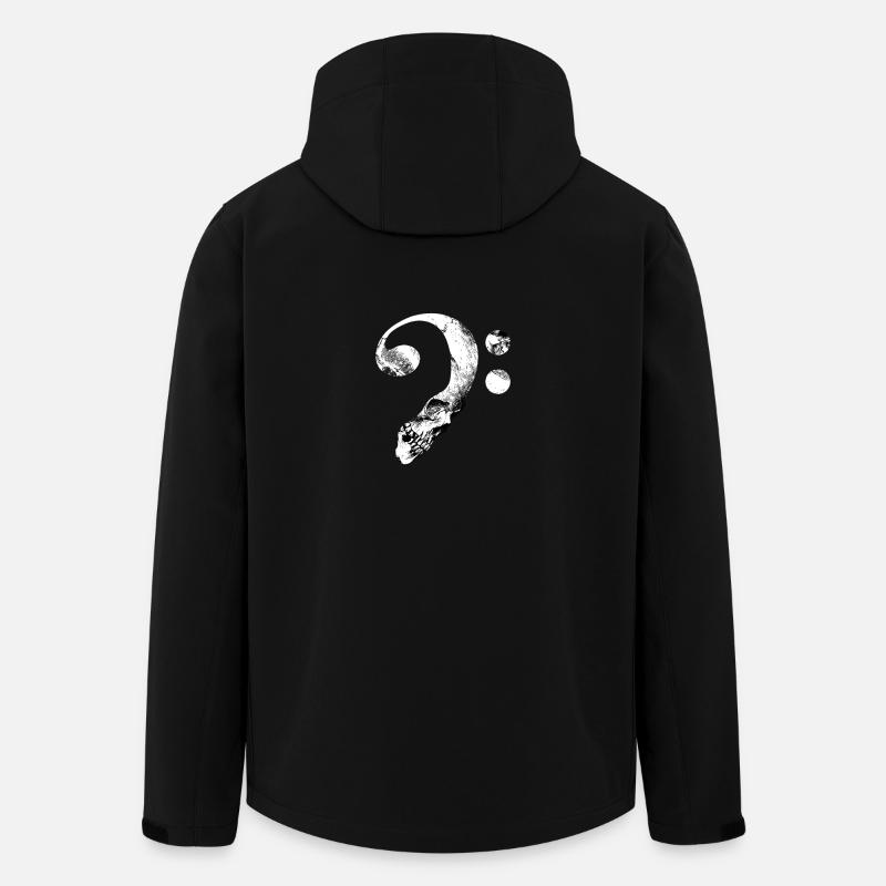 Basse Clef Skull - Veste softshell homme en polyester recyclé Stanley/Stella - noir