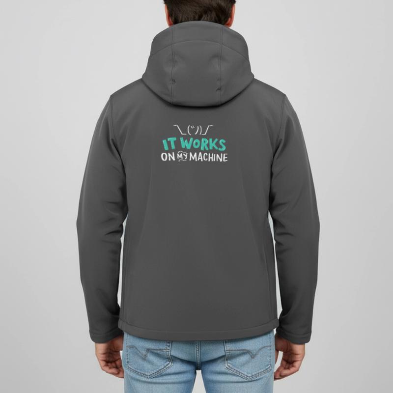 Programmer Coder Computer Science Developer T-Shirt Men’s Recycled Softshell Jacket Discoverer by Stanley/Stella