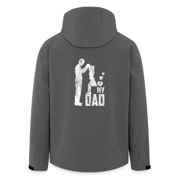Love My Dad Gift Best Dad Dad Father - Men’s Recycled Softshell Jacket by Stanley/Stella - black - Back - AI Model Male 185 light (185cm)