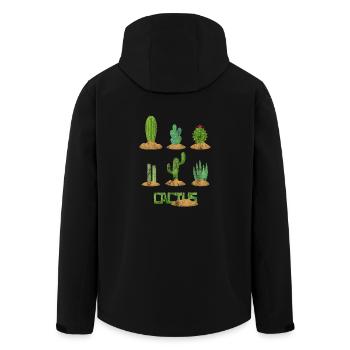 Plants Are Friend Cactus Cactus Shirt Gift - Men’s Recycled Softshell Jacket by Stanley/Stella - black - Back - AI Model Male 185 light (185cm)