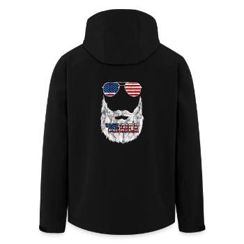 Independence Day 4th of July shirt gift America - Men’s Recycled Softshell Jacket by Stanley/Stella - black - Back - AI Model Male 185 light (185cm)