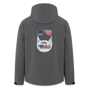 Independence Day 4th July shirt Geschenk Amerika - Recycelte Männer Softshell-Jacke von Stanley/Stella - Anthrazit - Hinten - AI Model Male 185 light (185cm)
