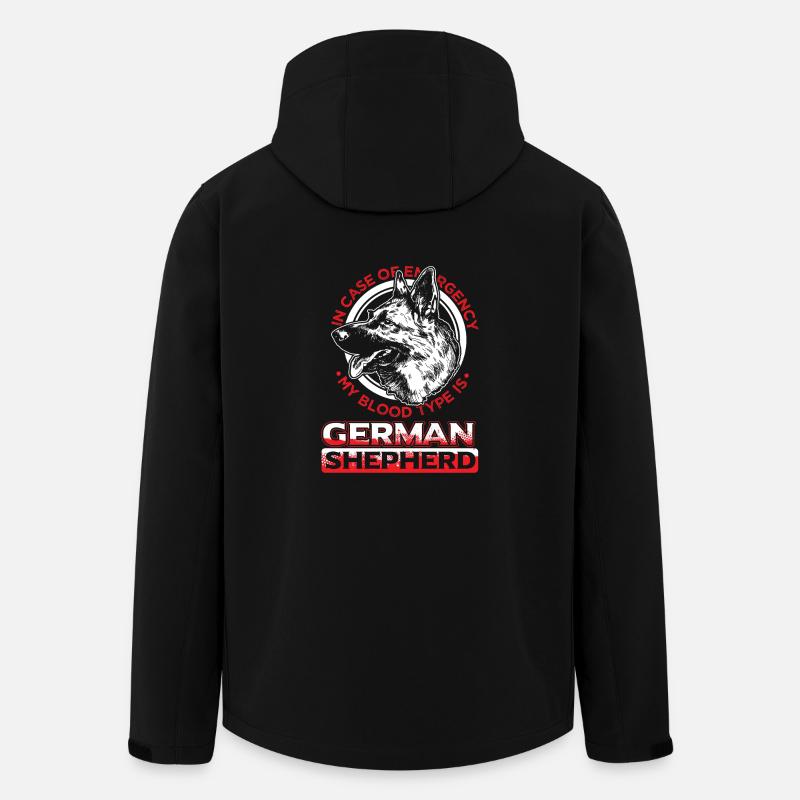 German shepherd - Men’s Recycled Softshell Jacket by Stanley/Stella - black