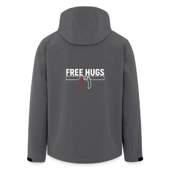 Free Hugs T-Shirt sport de combat BJJ Karate Jiu Jitsu - Veste softshell homme en polyester recyclé Stanley/Stella - charbon - Dos - AI Model Male 185 light (185cm)