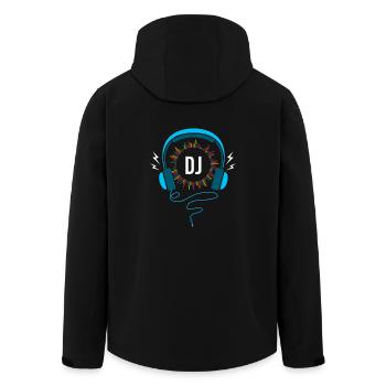 DJ - Recycelte Männer Softshell-Jacke von Stanley/Stella - Schwarz - Hinten - AI Model Male 185 light (185cm)