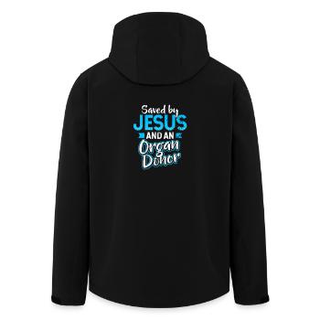 Organspender von Jesus Geschenk gerettet - Recycelte Männer Softshell-Jacke von Stanley/Stella - Schwarz - Hinten - AI Model Male 185 light (185cm)