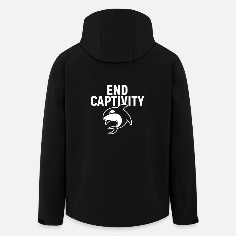 End Captivity - Men’s Recycled Softshell Jacket by Stanley/Stella - black