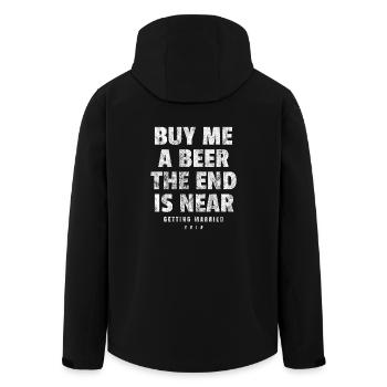 Le Groom - Groom Gift Bachelorette Party - Veste softshell homme en polyester recyclé Stanley/Stella - noir - Dos - AI Model Male 185 light (185cm)