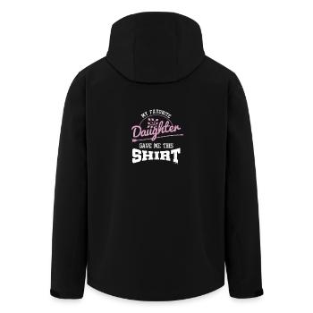 My Favorite Daughter - Men’s Recycled Softshell Jacket by Stanley/Stella - black - Back - AI Model Male 185 light (185cm)