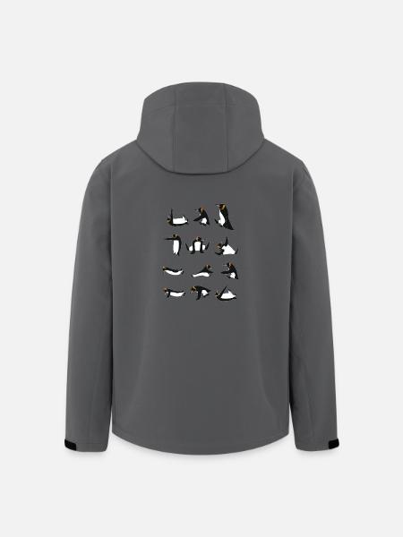 Penguins doing Yoga - Recycelte Männer Softshell-Jacke von Stanley/Stella - Schwarz