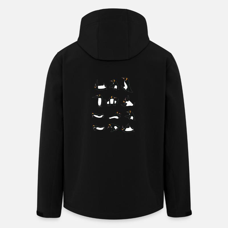 Penguins doing Yoga - Veste softshell homme en polyester recyclé Stanley/Stella - noir