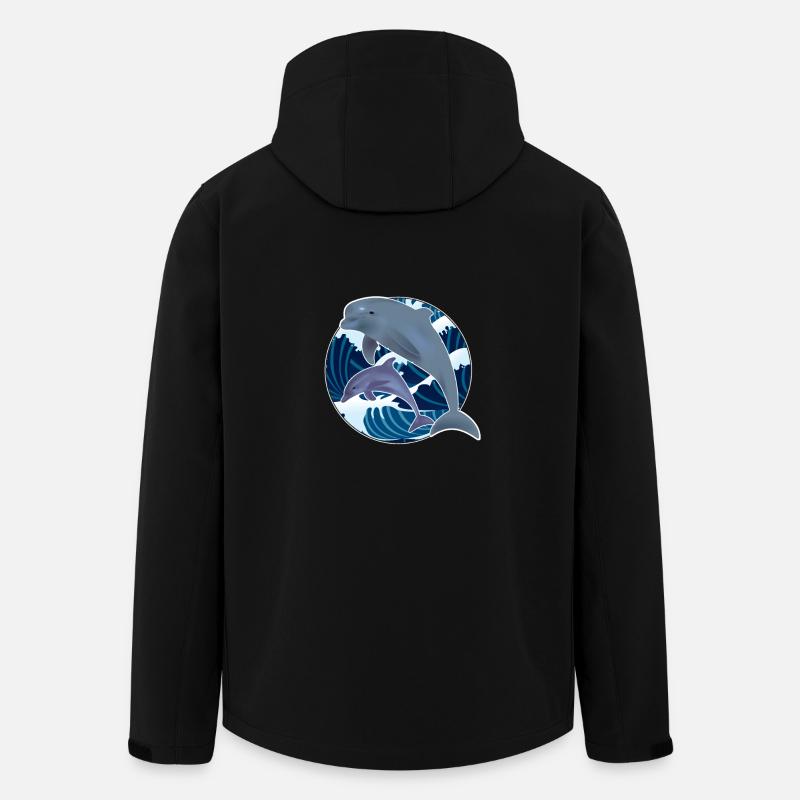dolphin - Men’s Recycled Softshell Jacket by Stanley/Stella - black