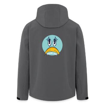 Bananen-Geschenk, das trauriges Gesichtshemd glaubt - Recycelte Männer Softshell-Jacke von Stanley/Stella - Schwarz - Hinten - AI Model Male 185 light (185cm)