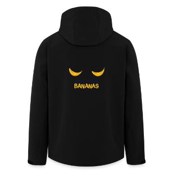Cadeau de banane consultez mes seins - Veste softshell homme en polyester recyclé Stanley/Stella - noir - Dos - AI Model Male 185 light (185cm)