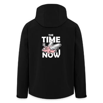 The Time Is Now Livestock Farm T Shirt Gift - Recycelte Männer Softshell-Jacke von Stanley/Stella - Schwarz - Hinten - AI Model Male 185 light (185cm)