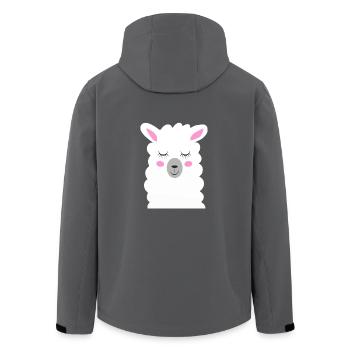 Lama - Recycelte Männer Softshell-Jacke von Stanley/Stella - Schwarz - Hinten - AI Model Male 185 light (185cm)