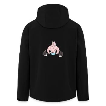 Unicorn Weight Training Gym Workout Muskolöses Pony - Men’s Recycled Softshell Jacket by Stanley/Stella - black - Back - AI Model Male 185 light (185cm)