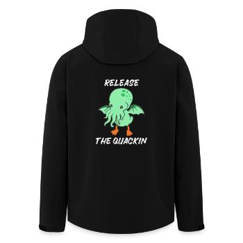 Release the Quackin Squeaky Duck Bath Duck - Men’s Recycled Softshell Jacket by Stanley/Stella - black - Back - AI Model Male 185 light (185cm)