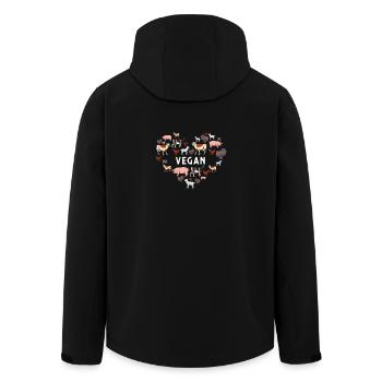 Cadeau végétarien / végétalien - Veste softshell homme en polyester recyclé Stanley/Stella - noir - Dos - AI Model Male 185 light (185cm)