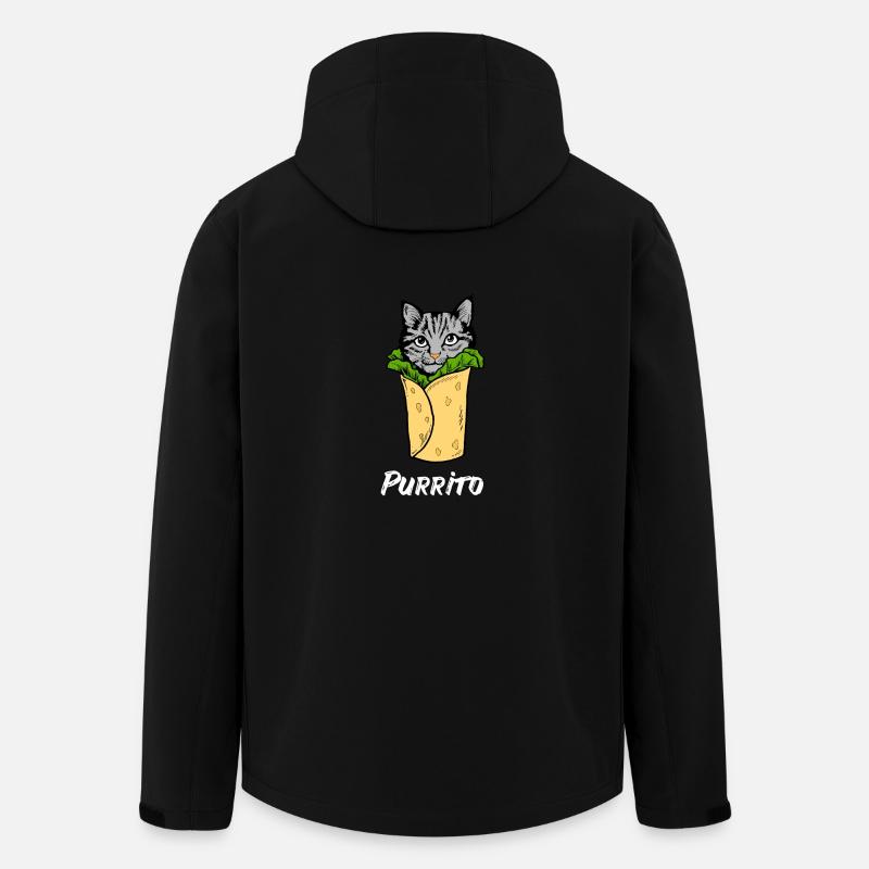 Katze Burrito Miau Katzenliebhaber Katzenfreund - Recycelte Männer Softshell-Jacke von Stanley/Stella - Schwarz