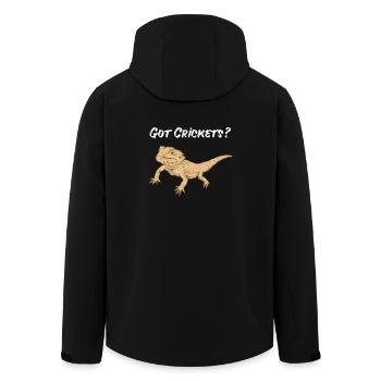 Bartagame Reptil Echse Gecko Futter Grillen - Recycelte Männer Softshell-Jacke von Stanley/Stella - Schwarz - Hinten - AI Model Male 185 light (185cm)