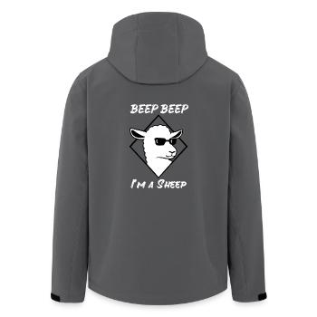 Cooles Schaf mit Sonnenbrille Mäh Wolle - Recycelte Männer Softshell-Jacke von Stanley/Stella - Anthrazit - Hinten - AI Model Male 185 light (185cm)