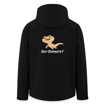 Bartagame Reptil Echse Gecko Futter Grillen - Recycelte Männer Softshell-Jacke von Stanley/Stella - Schwarz - Hinten - AI Model Male 185 light (185cm)