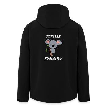 Baby Koala Sweet Little Baby Koala Eucalyptus - Men’s Recycled Softshell Jacket by Stanley/Stella - black - Back - AI Model Male 185 light (185cm)