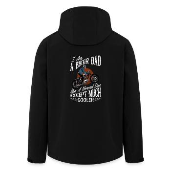 Je suis un cadeau drôle drôle de papa de motard de papa pour des papas - Veste softshell homme en polyester recyclé Stanley/Stella - noir - Dos - AI Model Male 185 light (185cm)