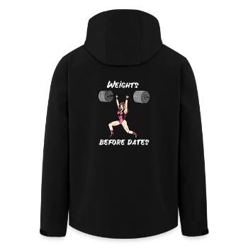 Entraînement puissant de musculation de poids de femme forte - Veste softshell homme en polyester recyclé Stanley/Stella - noir - Dos - AI Model Male 185 light (185cm)