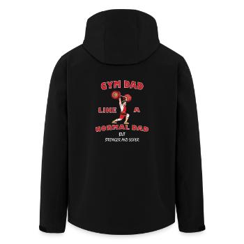GYM DAD - Papa de remise en forme Funny Gift Gym Daddy - Veste softshell homme en polyester recyclé Stanley/Stella - noir - Dos - AI Model Male 185 light (185cm)