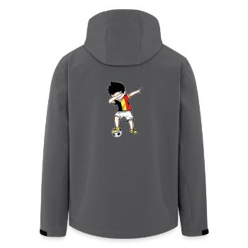 Belgien Belgium Dab Fußball Spieler Geschenk Gift - Recycelte Männer Softshell-Jacke von Stanley/Stella - Schwarz - Hinten - AI Model Male 185 light (185cm)