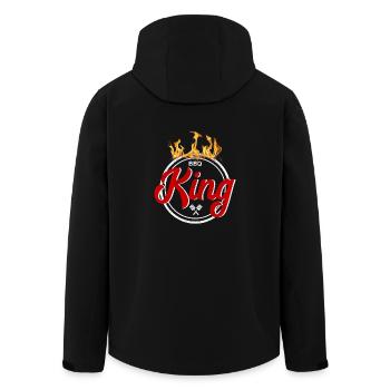 Grill König - BBQ King - Men’s Recycled Softshell Jacket by Stanley/Stella - black - Back - AI Model Male 185 light (185cm)
