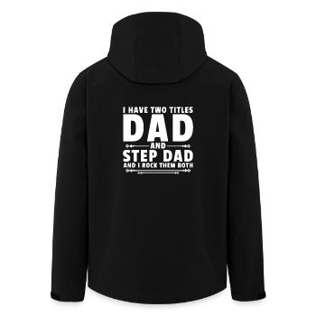 Stepdad Geschenk Stiefvater Shirt Ziehvater - Recycelte Männer Softshell-Jacke von Stanley/Stella - Schwarz - Hinten - AI Model Male 185 light (185cm)