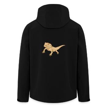 Bartagame Reptil Echse Gecko Futter Grillen - Recycelte Männer Softshell-Jacke von Stanley/Stella - Schwarz - Hinten - AI Model Male 185 light (185cm)