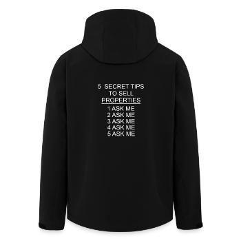 Agents immobiliers, immobilier - Veste softshell homme en polyester recyclé Stanley/Stella - noir - Dos - AI Model Male 185 light (185cm)