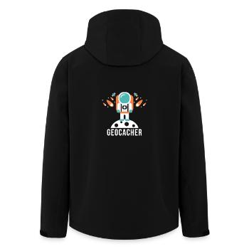 Geocacher - Pretty design for the whole family - Men’s Recycled Softshell Jacket by Stanley/Stella - black - Back - AI Model Male 185 light (185cm)