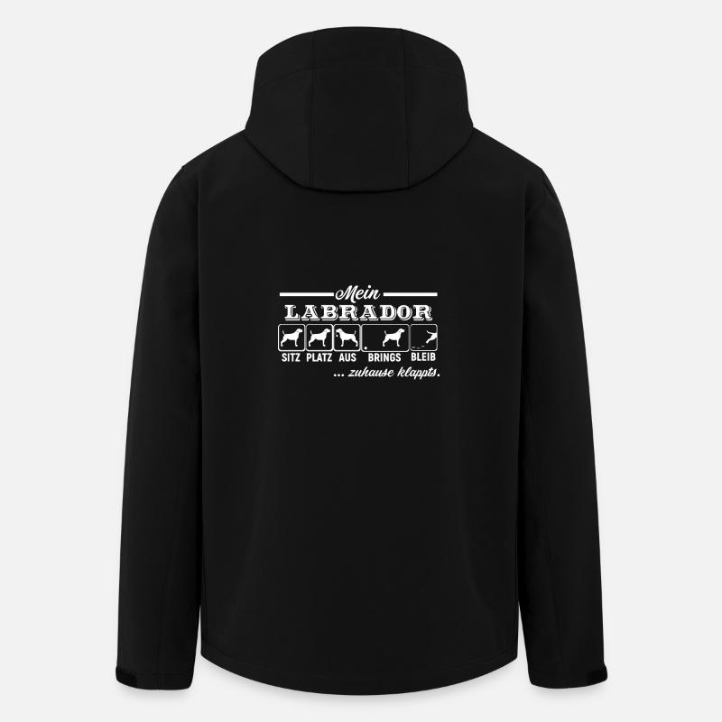 Labrador Retriever - Recycelte Männer Softshell-Jacke von Stanley/Stella - Schwarz