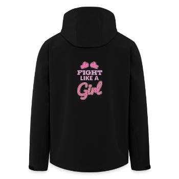 Fight Like A Girl - Men’s Recycled Softshell Jacket by Stanley/Stella - black - Back - AI Model Male 185 light (185cm)