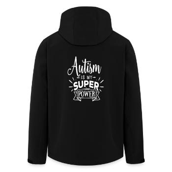 L’autisme est mon super pouvoir ! Cadeau - Veste softshell homme en polyester recyclé Stanley/Stella - noir - Dos - AI Model Male 185 light (185cm)